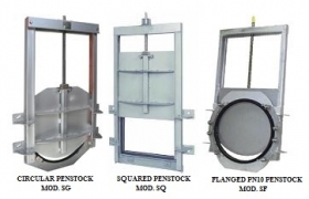 CIRCULAR AND SQUARED GUILLOTINE PENSTOCKS REINFORCED SERIES - PENSTOCK